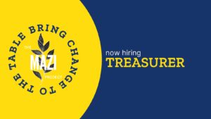 Treasurer at the MAZI Project Banner
